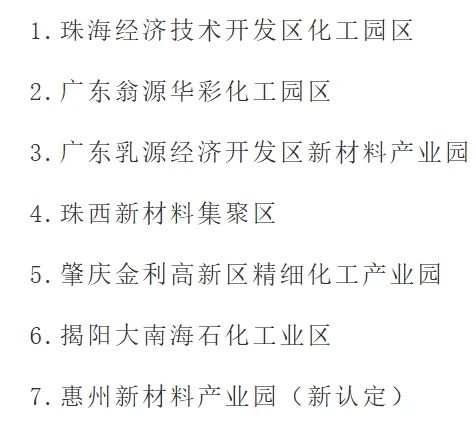 廣東省工信廳公示擬通過復核及認定的化工園區名單（第二批）(圖1)
